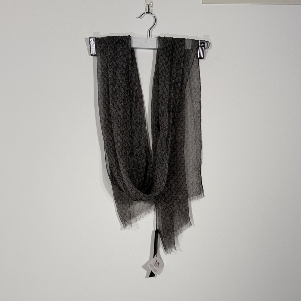 Coach Gray Mesh Scarf